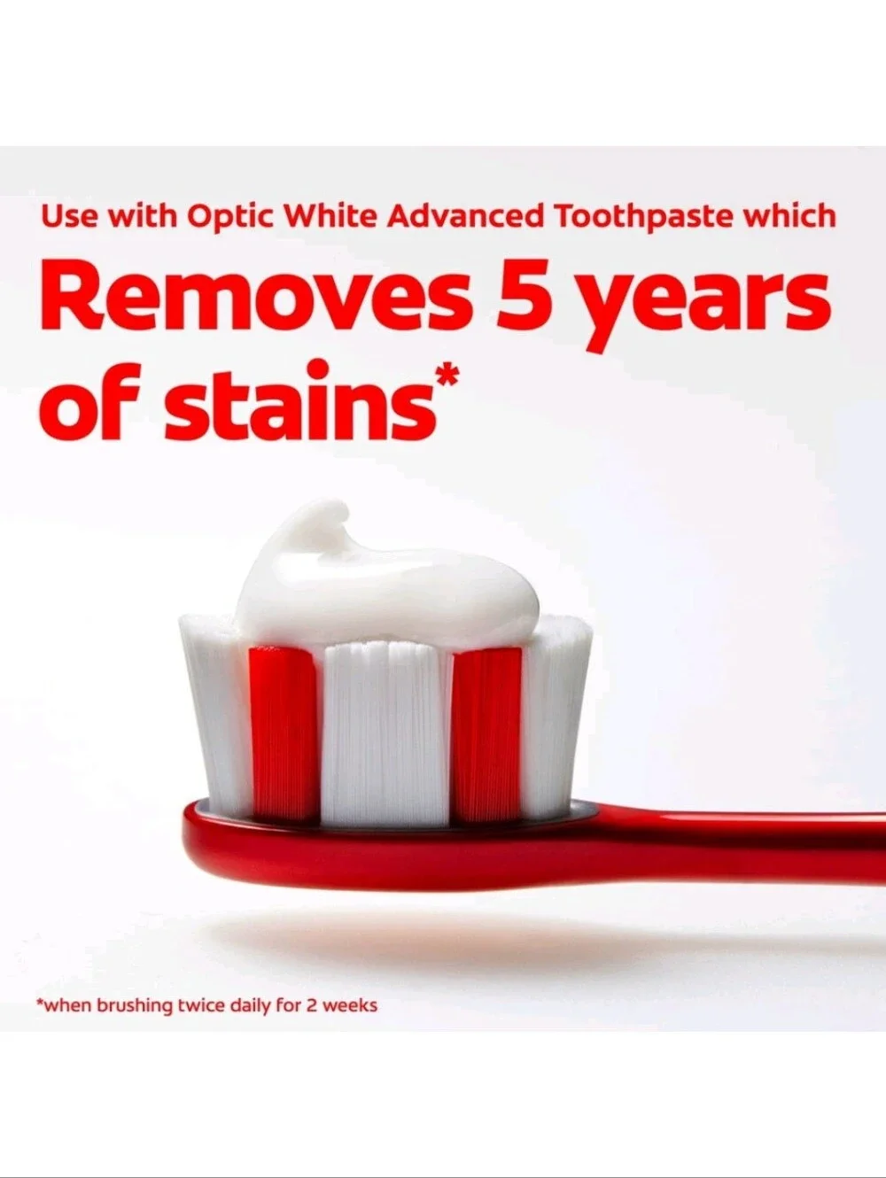 ⭐4/$15 Colgate Optic White Soft Toothbrush for Adults In Red